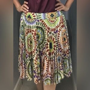 ECI New York pleated skirt, size 12 in multicolor.